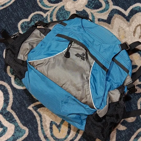 Vintage EMS blue hiking day pack waistpack belt bag